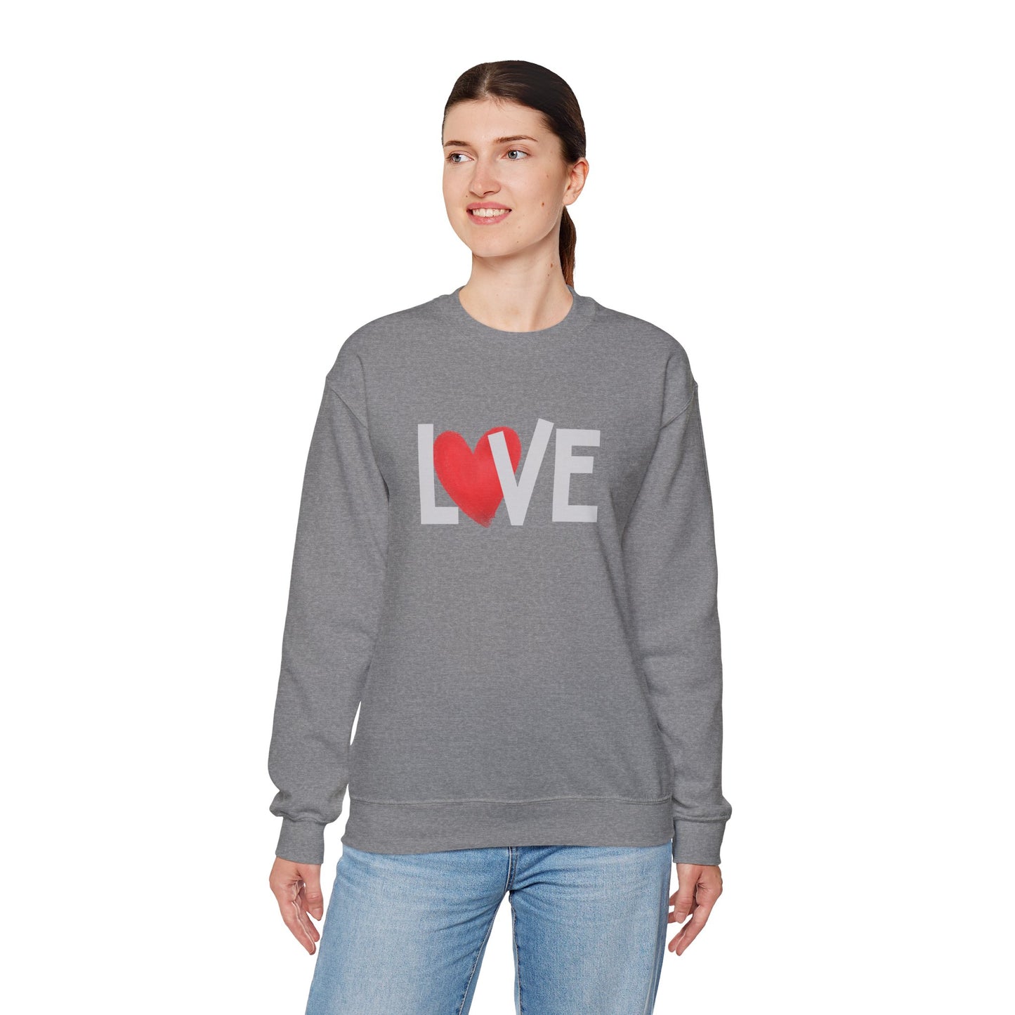 Love Heart Crewneck Sweatshirt