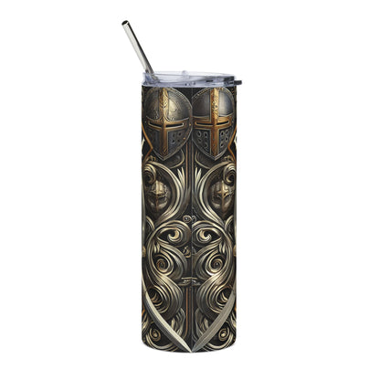 Armor of God 20oz Stainless Steel Tumbler with Lid and Straw