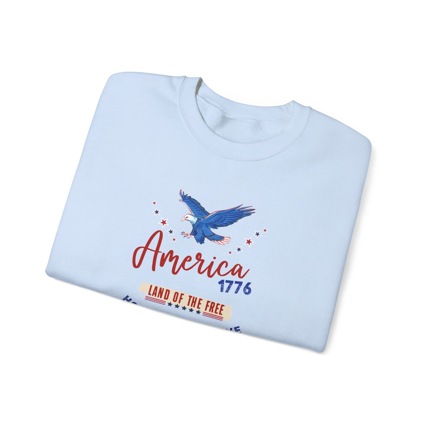 Patriotic Eagle Sweatshirt - Unisex Heavy Blend Crewneck for Independence Day, Memorial Day, Americans, Gift for Her, Gift for Him