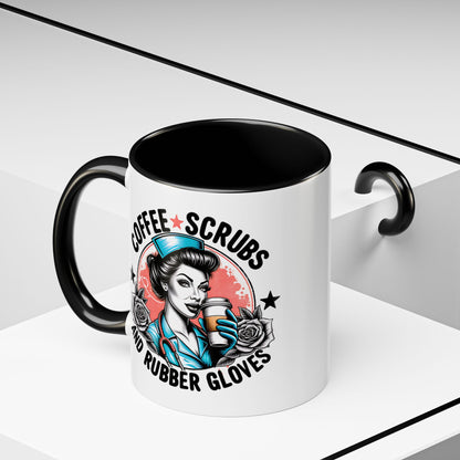 Coffee Lover's Accent Mug: Perfect for Nurses, Gifts for Healthcare Workers, Funny Medical Gifts, Kitchen Decor, Unique Coffee Mugs