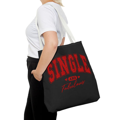 Single and Fabulous Black Canvas Tote 3 Sizes