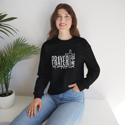 Prayer is My Love Language Cozy Crewneck Sweatshirt