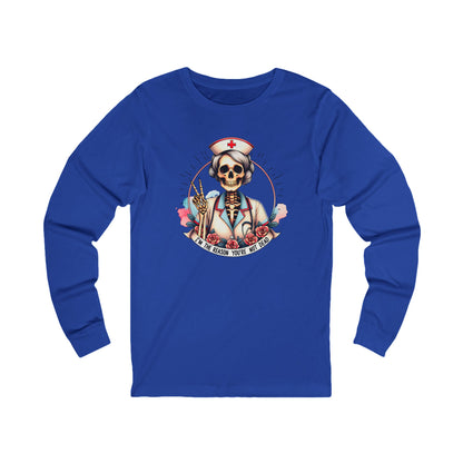 Funny Nurse Skeleton Long Sleeve Tee I'm the Reason You Aren't Dead Bella Canvas Long Sleeve Tee, Halloween Gift, Unisex Funny T-Shirt, Nurse Appreciation Shirt, Unique Medical Apparel, Spooky Shirt [...]