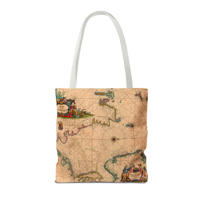 Vintage Nautical Sea Chart Pascaerte Van De Noordzee Tote Bag