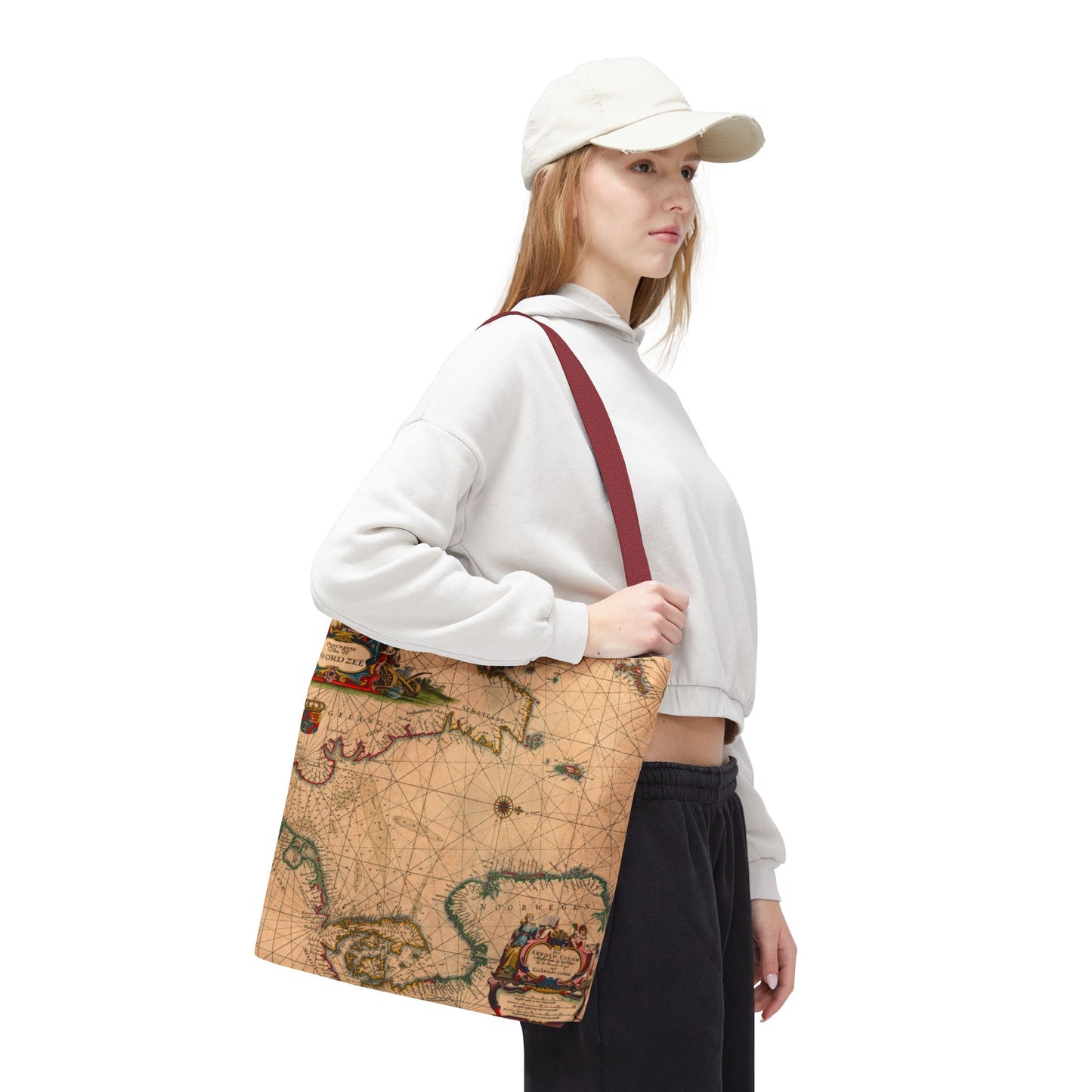 Vintage Nautical Sea Chart Pascaerte Van De Noordzee Tote Bag