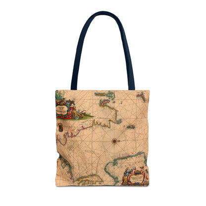 Vintage Nautical Sea Chart Pascaerte Van De Noordzee Tote Bag