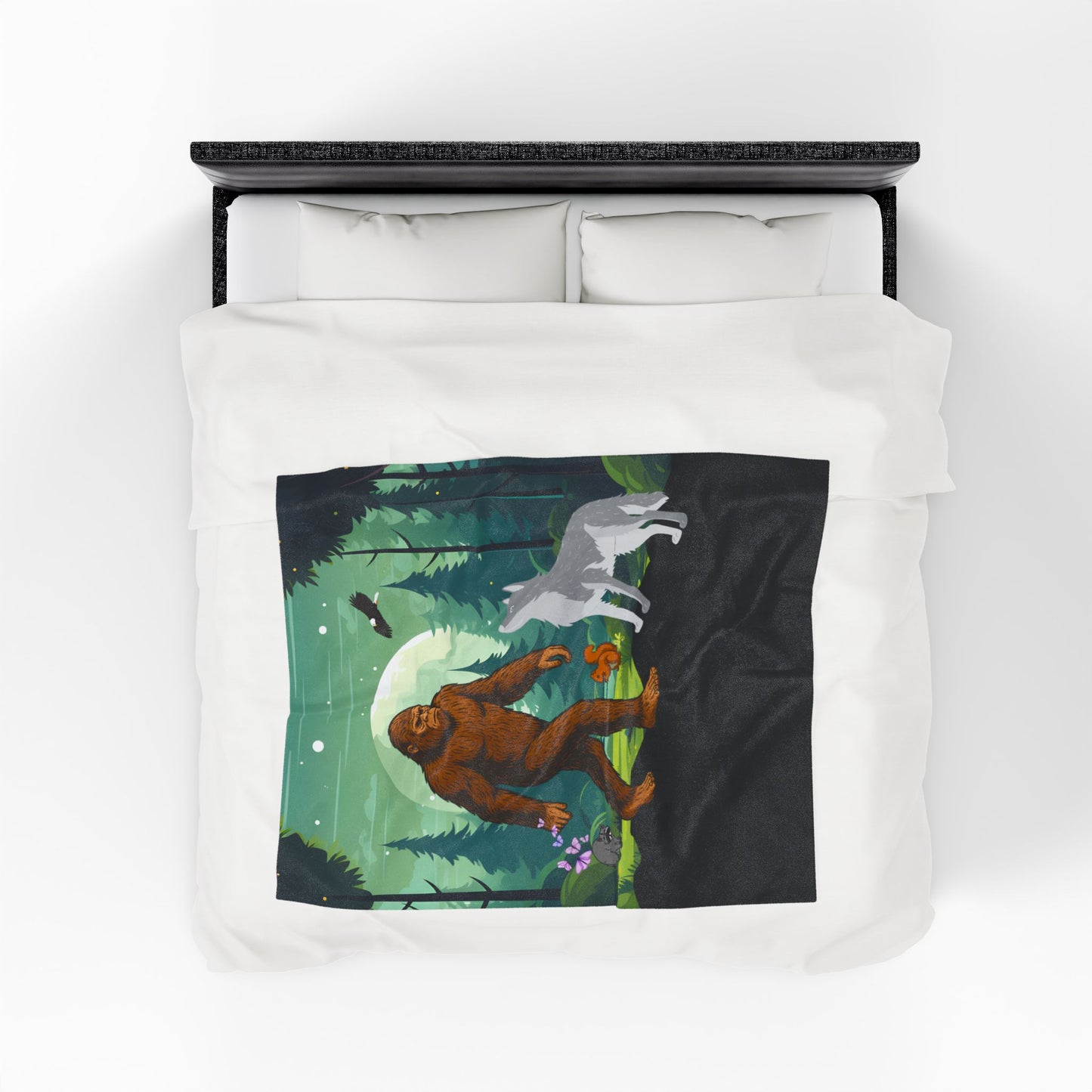 Bigfoot Adventure Velveteen Plush Blanket