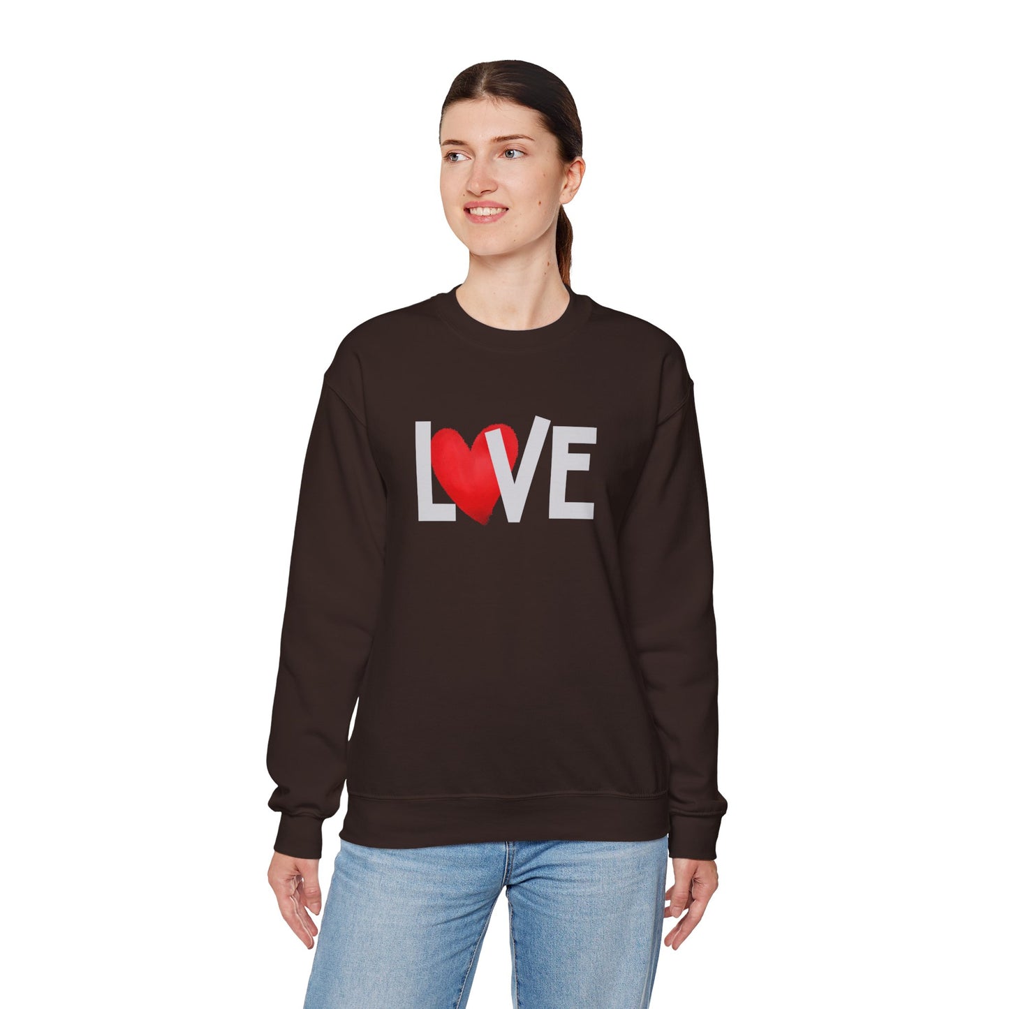 Love Heart Crewneck Sweatshirt