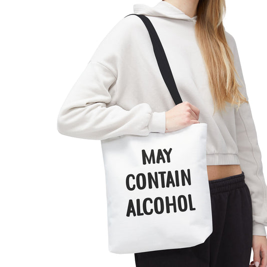 May Contain Alcohol Reusable Grocery & Beach Tote