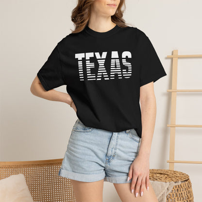 Texas Graphic T-Shirt – Retro Striped TEXAS Design, State Pride Tee