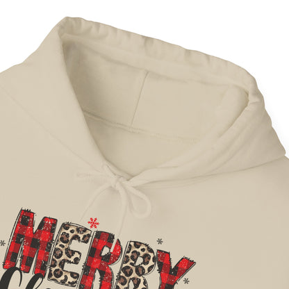Merry Christmas Plaid Hoodie — Festive Holiday Sweatshirt