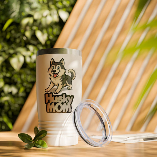 Husky Mom Tumbler, 20oz Stainless Steel Travel Cup, Perfect Gift for Dog Moms, Pet Lover Mug, Unique Drinking Experience