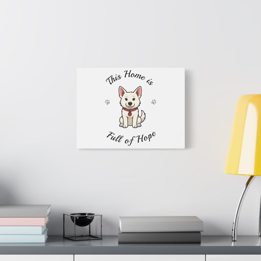White German Shepherd Canvas Wall Art - Perfect for Dog Lovers, Home Decor, Unique Gift, Pet Memorial, Dog Themed Wall Art