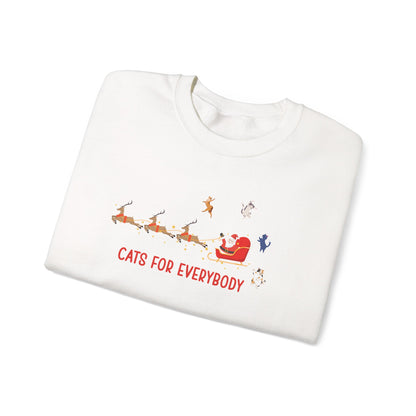 Cats For Everybody Crewneck Sweatshirt — Cute Cat