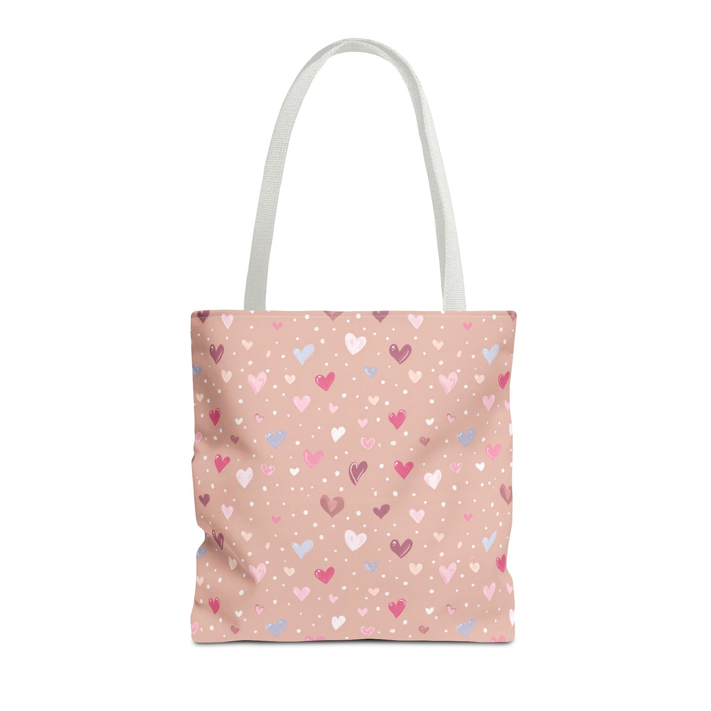 Pink Blush Heart Pattern Tote Bag