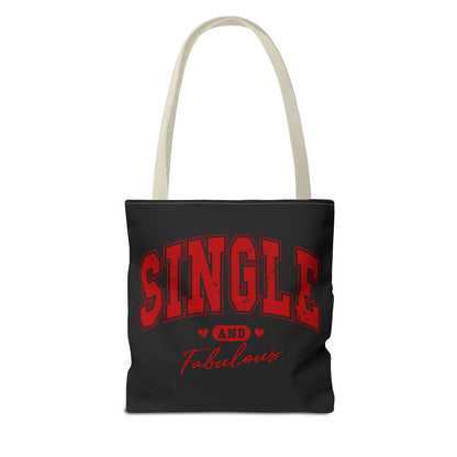 Single and Fabulous Black Canvas Tote 3 Sizes