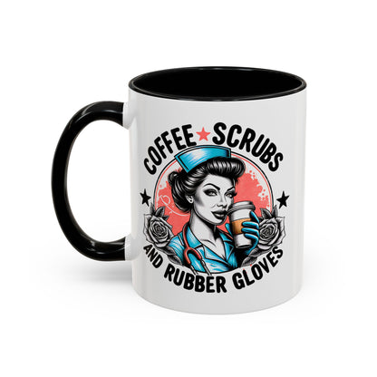 Coffee Lover's Accent Mug: Perfect for Nurses, Gifts for Healthcare Workers, Funny Medical Gifts, Kitchen Decor, Unique Coffee Mugs