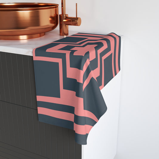 Modern Geometric Hand Towel - Chic Bathroom Decor