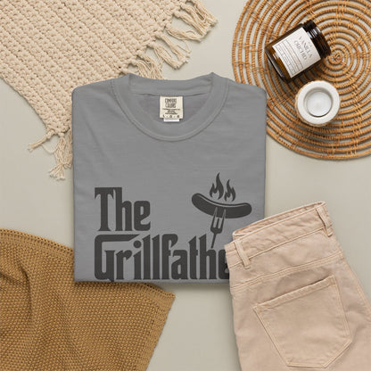 The Grillfather T-Shirt – Funny BBQ Dad Grillmaster Tee