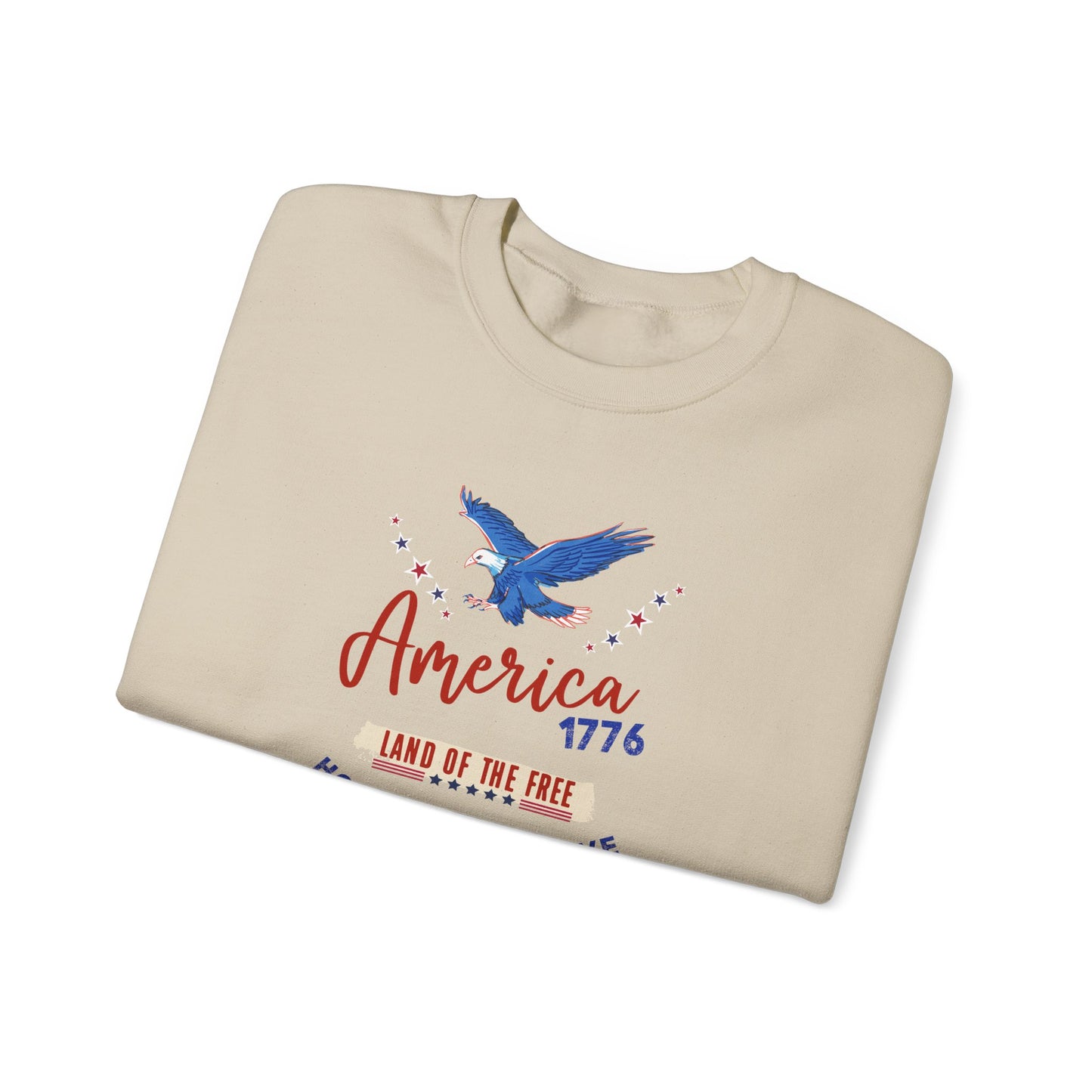Patriotic Eagle Sweatshirt - Unisex Heavy Blend Crewneck for Independence Day, Memorial Day, Americans, Gift for Her, Gift for Him