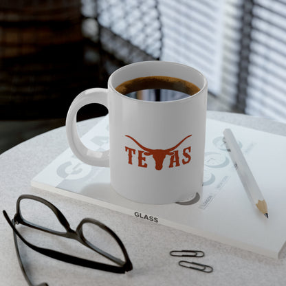 Texas Longhorn 20oz Jumbo White Mug
