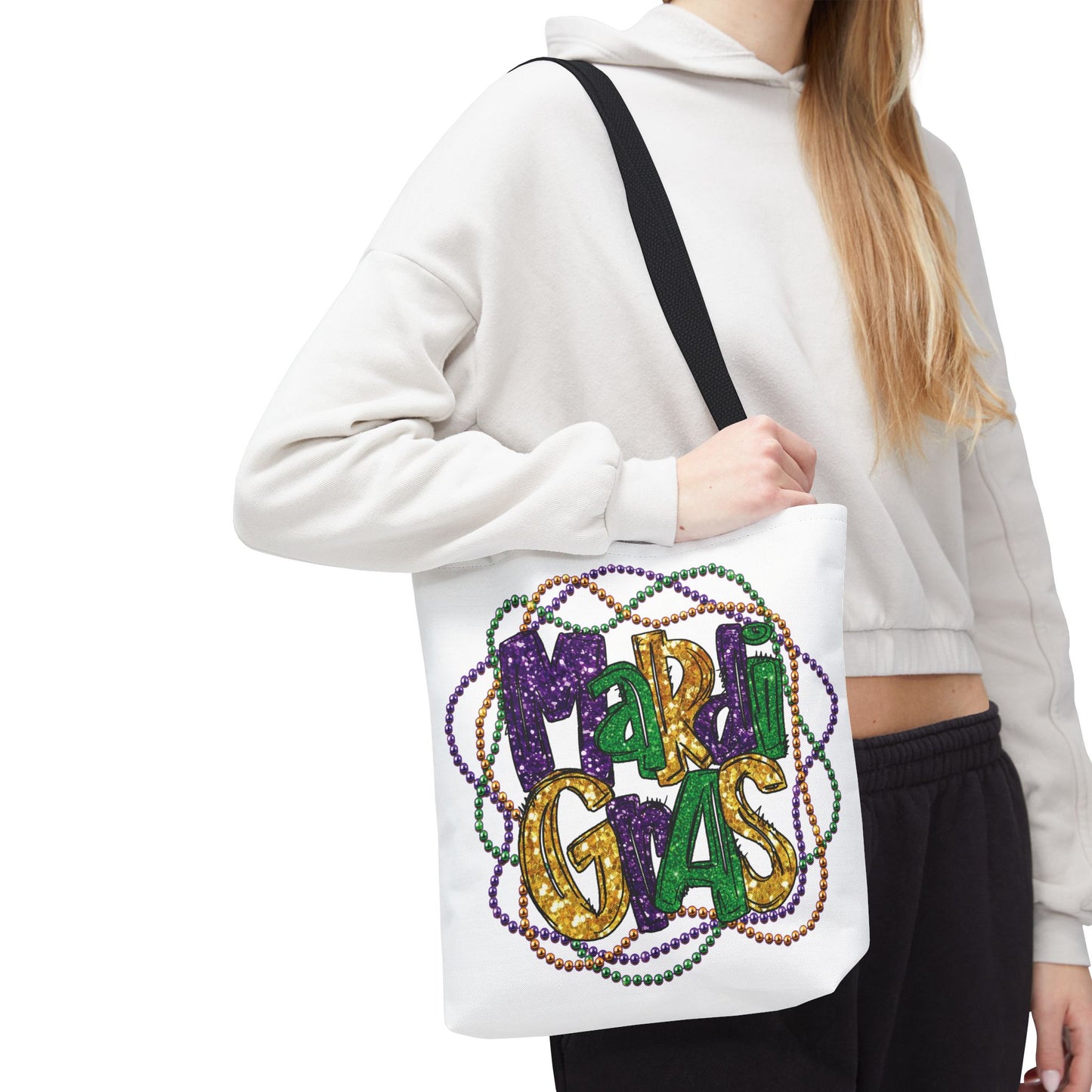 Mardi Gras Bead Bag Tote in 3 Sizes