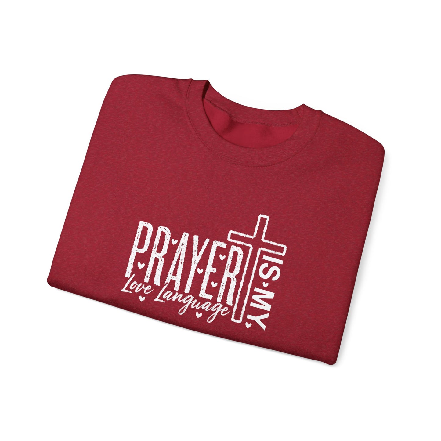 Prayer is My Love Language Cozy Crewneck Sweatshirt