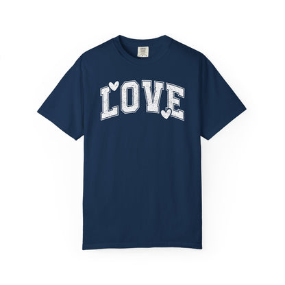 LOVE Heart Graphic T-Shirt — Vintage Collegiate Love Tee