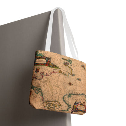 Vintage Nautical Sea Chart Pascaerte Van De Noordzee Tote Bag
