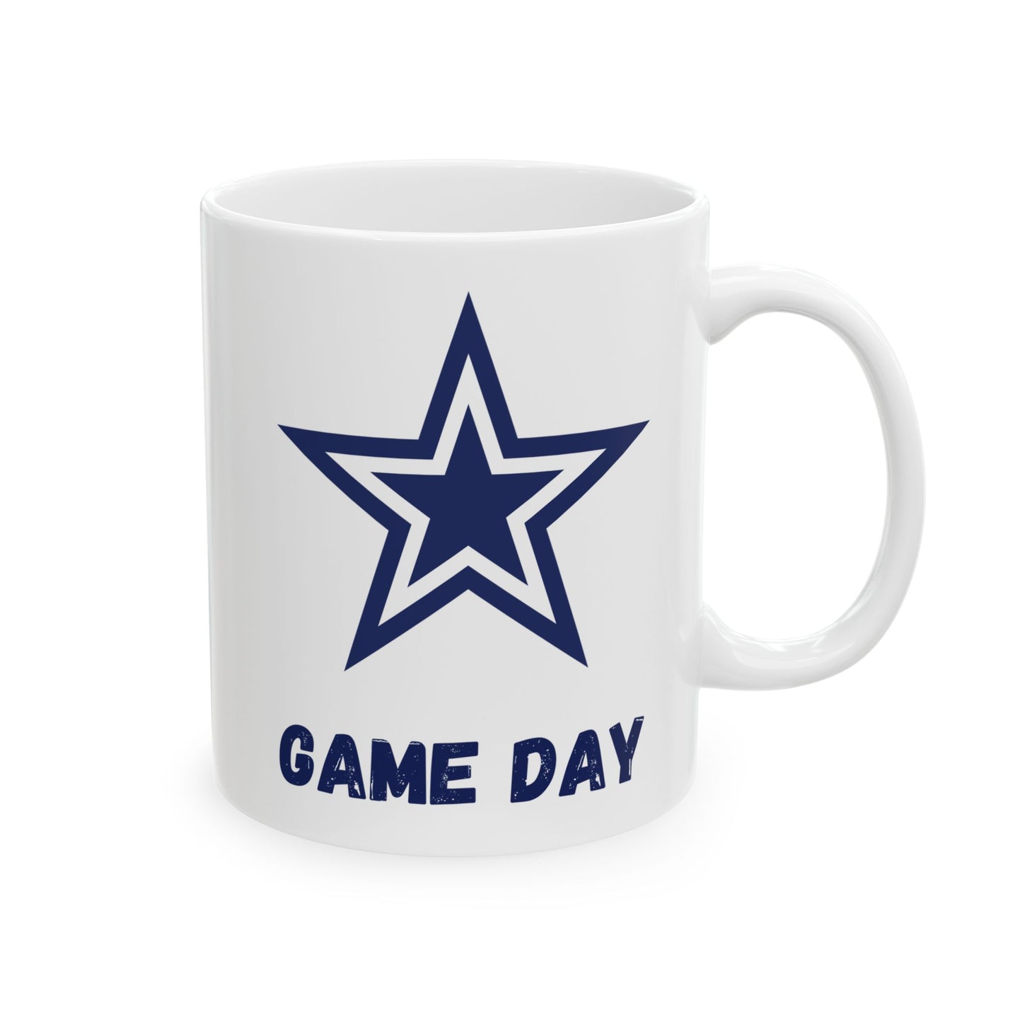 Dallas Cowboys Game Day Ceramic Mug Perfect for Sports Fans, Coffee Lovers, Gift for Birthdays, Tailgating, Home Decor