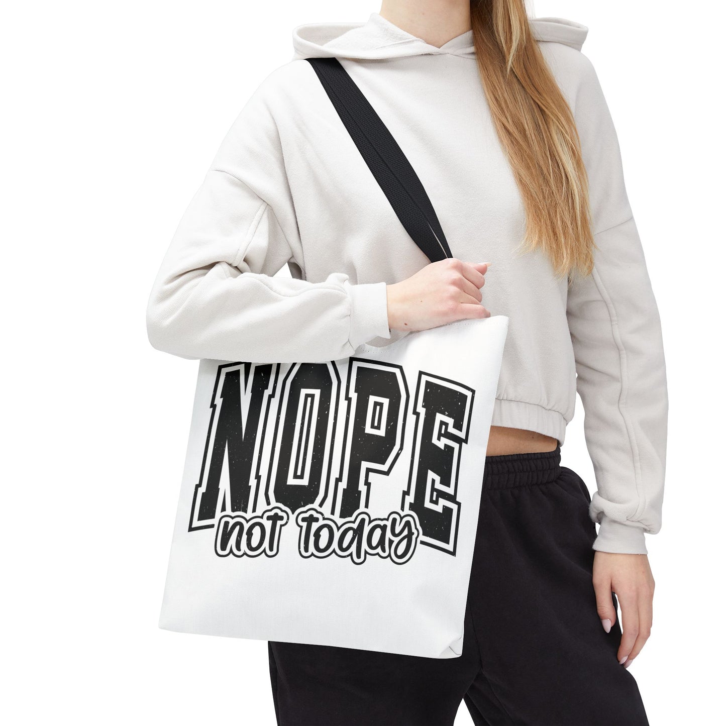 NOPE Not Today Graphic Tote Bag