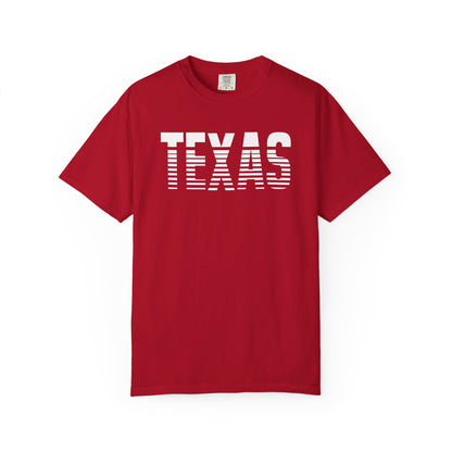 Texas Graphic T-Shirt – Retro Striped TEXAS Design, State Pride Tee