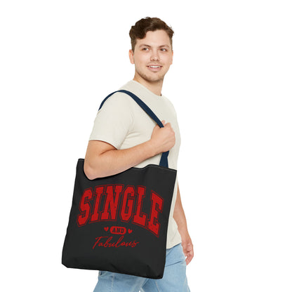 Single and Fabulous Black Canvas Tote 3 Sizes