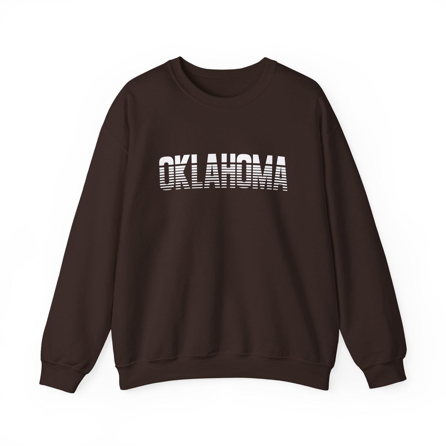 Oklahoma Retro Striped Crewneck Sweatshirt