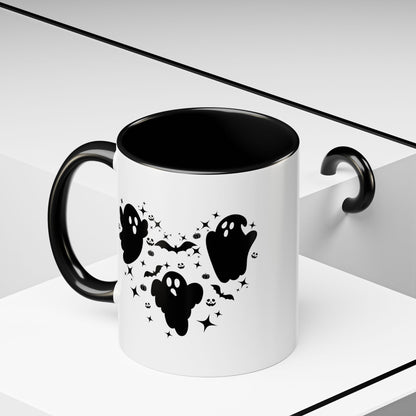 Halloween Ghost Heart Coffee Mug - Spooky Mug for Halloween, Cute Ghost Decor, Trick or Treat Mug, Goth Coffee Cup, Halloween Gift
