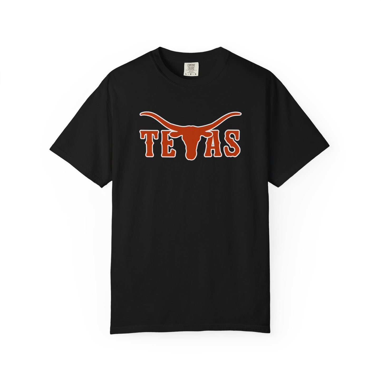 Texas Longhorns Graphic T-Shirt — Burnt Orange "TEXAS" with Longhorn Logo