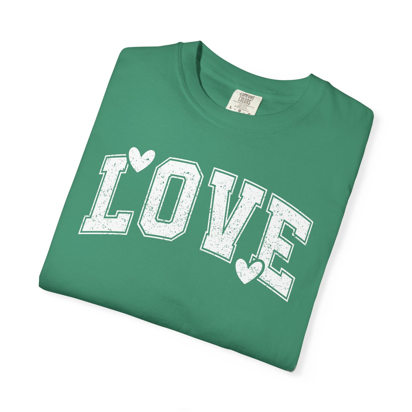 LOVE Heart Graphic T-Shirt — Vintage Collegiate Love Tee