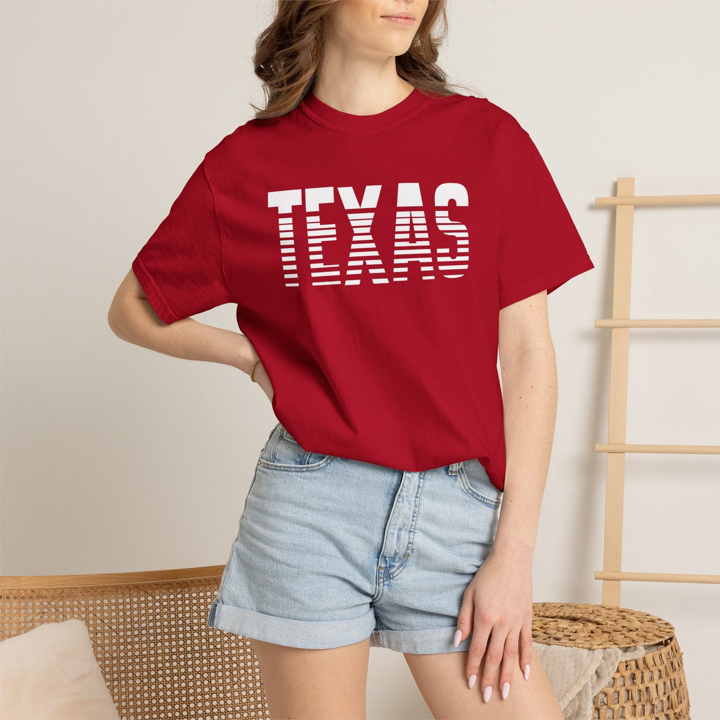 Texas Graphic T-Shirt – Retro Striped TEXAS Design, State Pride Tee