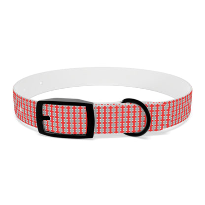 Highland Red Plaid Personalized Dog Collar — Custom Name & Phone Number