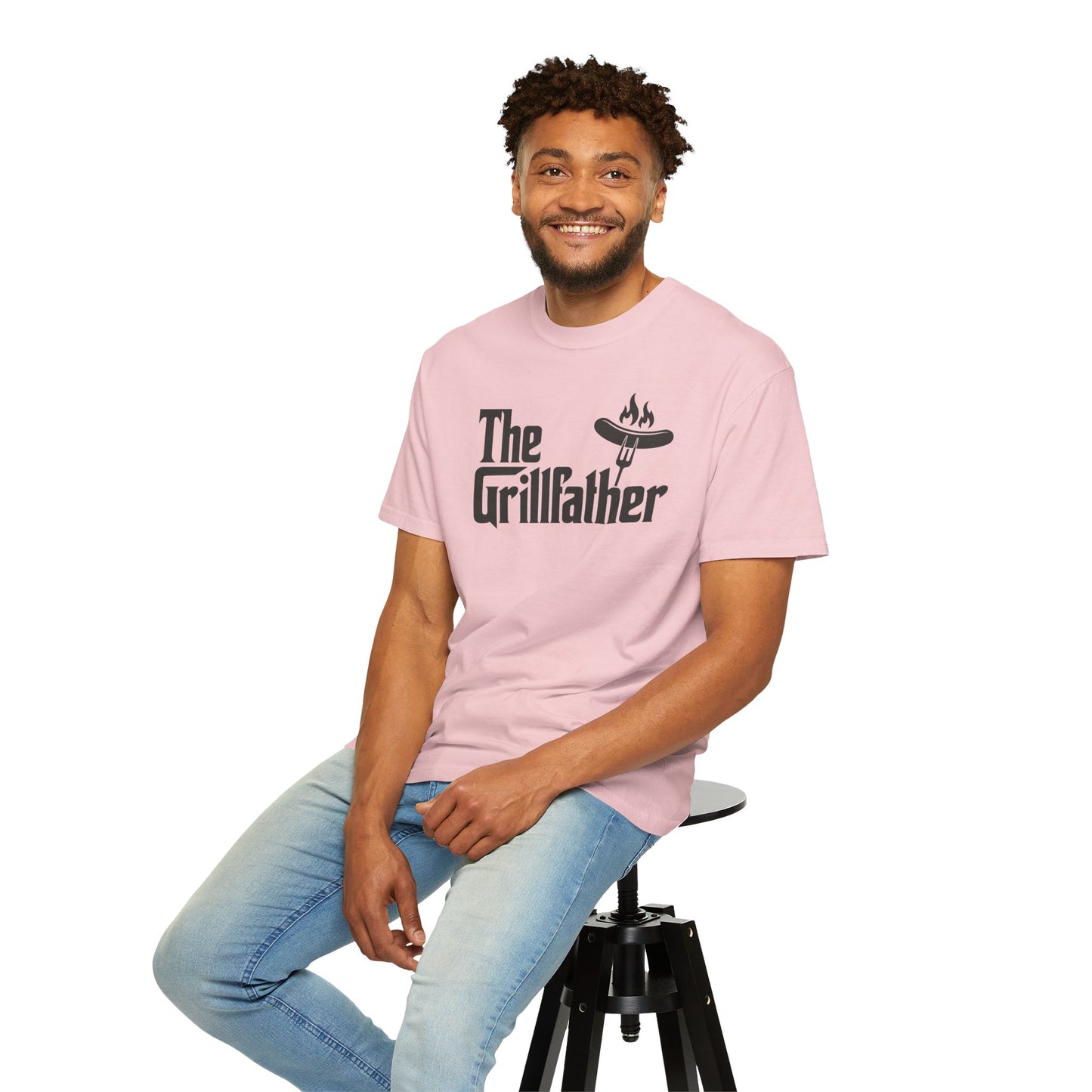 The Grillfather T-Shirt – Funny BBQ Dad Grillmaster Tee