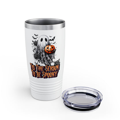 Tis the Season to be Spooky Halloween 20oz Tumbler  Spooky Travel Mug, Pumpkin Design