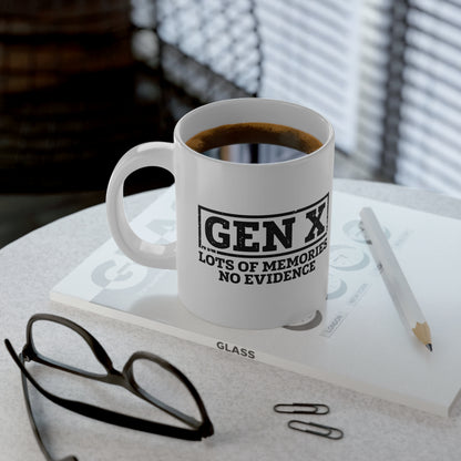 Gen X Jumbo 20 OZ Mug – Lots of Memories, No Evidence Retro Stamp
