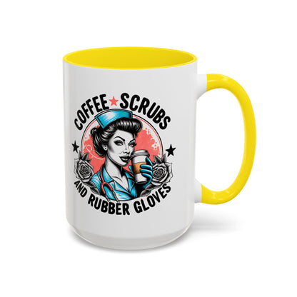 Coffee Lover's Accent Mug: Perfect for Nurses, Gifts for Healthcare Workers, Funny Medical Gifts, Kitchen Decor, Unique Coffee Mugs