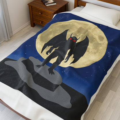Mothman Velveteen Plush Blanket