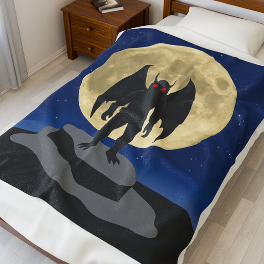 Mothman Velveteen Plush Blanket