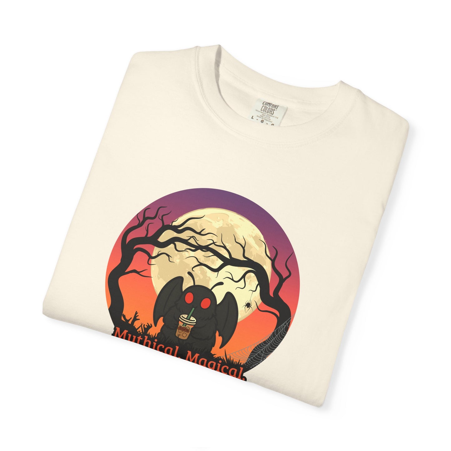 Mothman Vintage Graphic T-shirt Comfort Colors Cryptid Funny Tee for Halloween Paranormal Lover