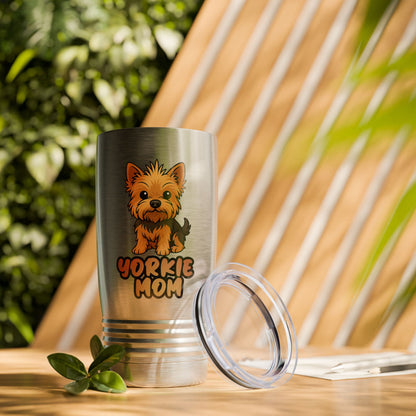 Yorkie Mom Tumbler 20oz Cute Dog Lover Travel Cup Perfect Gift for Pet Moms Dog Enthusiasts Pet Lovers 20oz Insulated Mug