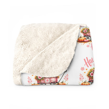 Hay Girl Hay Cozy Sherpa Fleece Blanket Gift for Country Girl Perfect for Winter Comfort, Home Decor, Gifts, Warm & Soft Throw