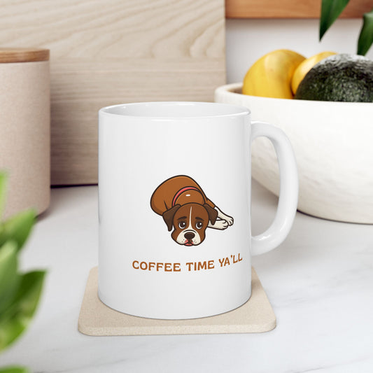 Boxer Lover Gift Coffee Lover's Ceramic Mug Funny Gift for Tea Enthusiasts Cute Boxer Mom Coffee Cup Gift for Mom Gift for Dog Dad