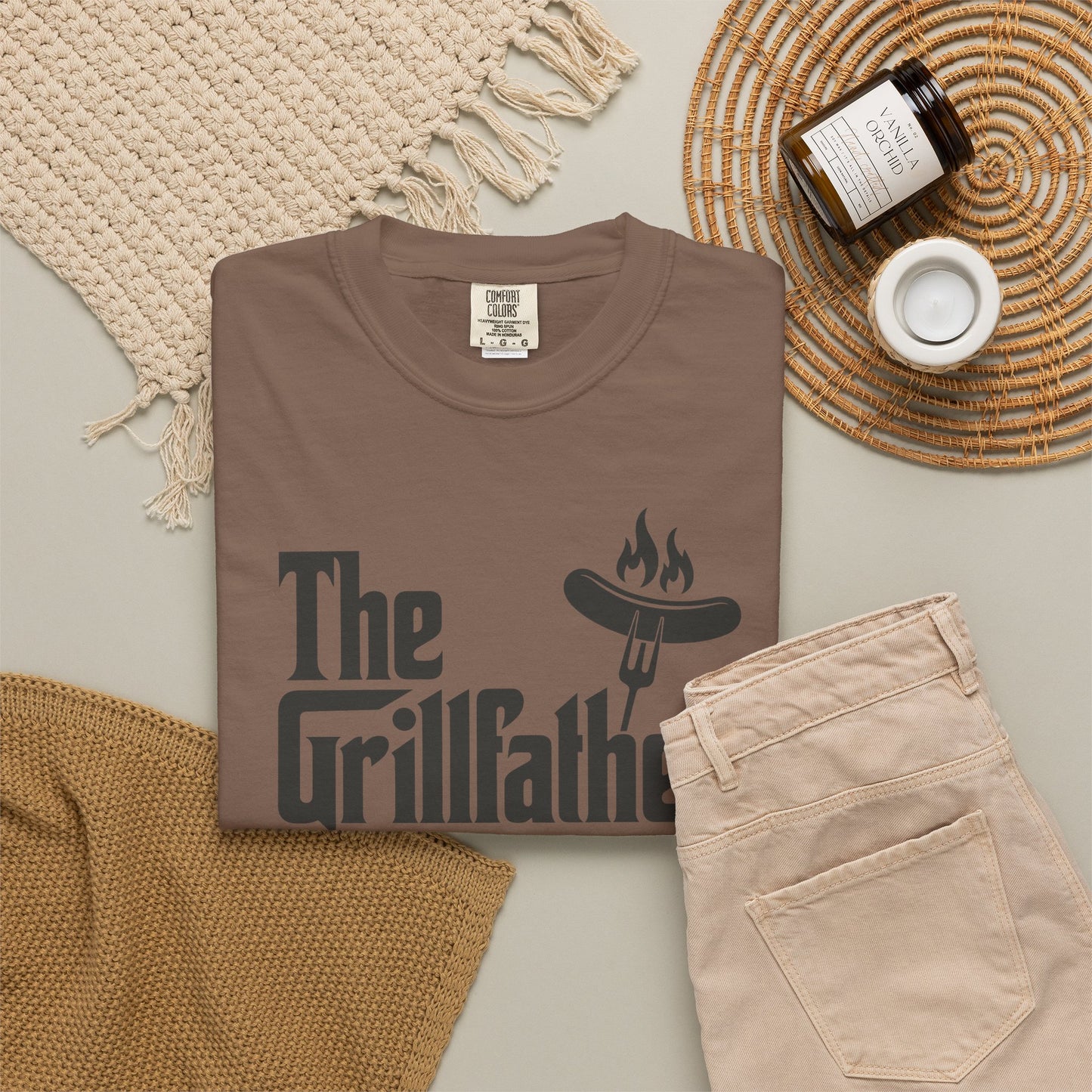 The Grillfather T-Shirt – Funny BBQ Dad Grillmaster Tee